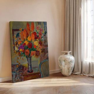 Fleurs dans un intérieur - Jacques-Émile Blanche | Reproduction Tableau Décoration murale affiche copie