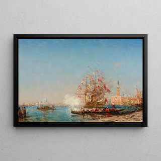 Flix Ziem - La Fte De Lassomption Venise Le Coup De Canon.webp