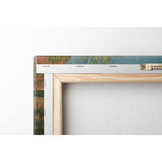 Fossé d'irrigation courbé bordant une cour de ferme avec des arbres en fleurs - Piet Mondriaan | Reproduction Tableau Décoration murale affiche copie