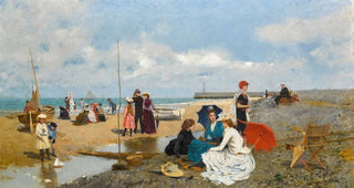 Francesc Miralles i Galaup - Tarde en la Playa An Afternoon on the Beach.webp