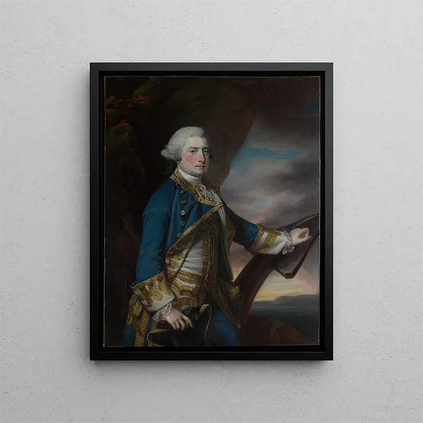 Amiral Harry Paulet 1719-1794 Sjette hertug af Bolton - Francis Cotes — indrammet kunstværk på væggen