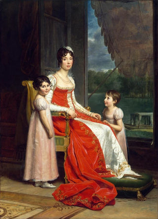 Franois Grard - Julie Bonaparte as Queen of Spain with her Daughters Znade and Charlotte.webp