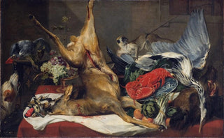 Frans Snyders - Still Life with Dead Game a Monkey a Parrot and a Dog.webp
