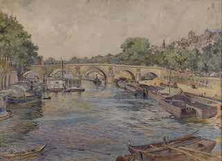 Frdric Houbron - La Seine au pontMarie en 1899 1er arrondissement.webp