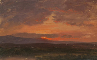 Frederic Edwin Church - Hudson Valley New York with Sun Setting Behind the Catskill Mountains.webp