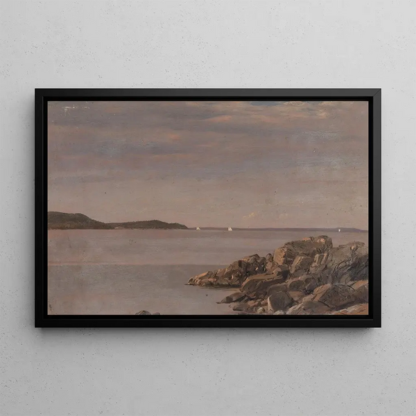 Île de Mount Desert, côte du Maine - Frederic Edwin Church — indrammet kunstværk på væggen