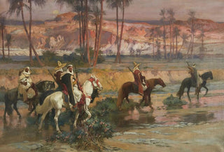 Frederick Arthur Bridgman - Fording the Stream Algeria.webp