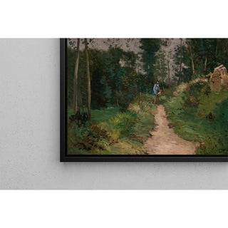 Garde-champêtre dans la forêt de Fontainebleau circa 1870 - Alfred Sisley | Reproduction Tableau Décoration murale affiche copie