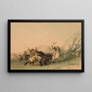 George Catlin - Attacking the Grizzly Bear.webp