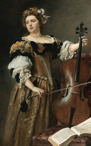Gustave Jean Jacquet - The Cello Player.webp