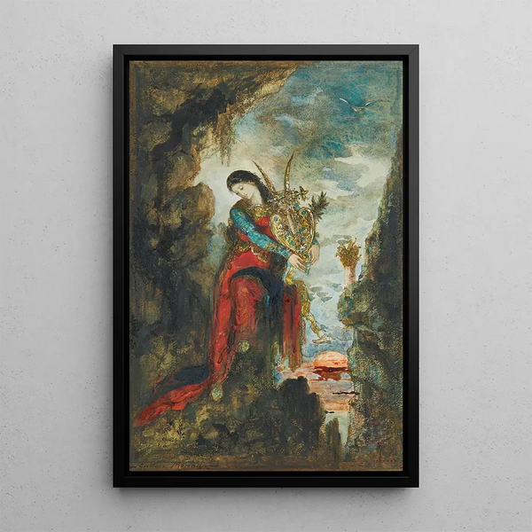 Sappho - Gustave Moreau — indrammet kunstværk på væggen