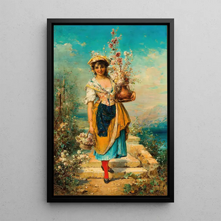 Hans Zatzka - A Beautiful Flower Girl.webp