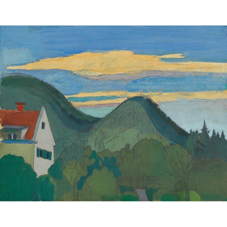 Haus in Waldlandschaft - Karl Wiener | Reproduction Tableau Décoration murale affiche copie