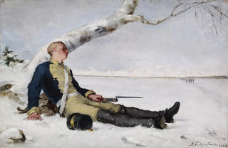 Helene Schjerfbeck - Wounded Warrior In The Snow.webp