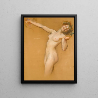 Herbert James Draper - Bacchante study for the vintage morn.webp