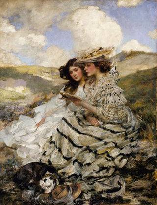 James Jebusa Shannon - On the Dunes Lady Shannon and Kitty.webp