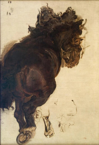 Jan Matejko - Study of a recIIning horse.webp