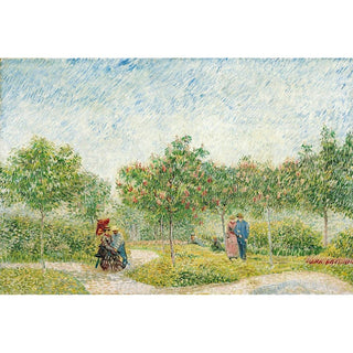 Jardin avec Couples d'amoureux - Place Saint-Pierre | Reproduction Tableau Décoration murale affiche copie