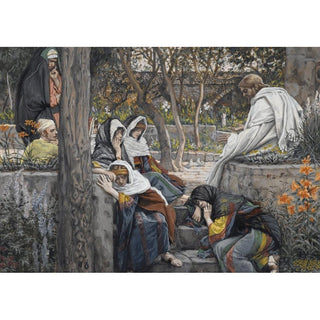 Jésus, Marie-Madeleine et Marthe à Béthanie - James Tissot | Reproduction Tableau Décoration murale affiche copie