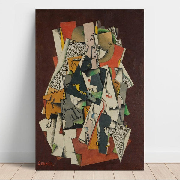Reproduktion af maleriet af et Unge Pige Sidder - Georges Valmier