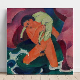 Jeune garçon avec un agneau ; Le Bon Pasteur - Franz Marc | Reproduction Tableau Décoration murale affiche copie