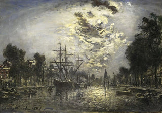 Johan Barthold Jongkind - Rotterdam in the Moonlight.webp