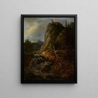 Johan Christian Dahl - Nordic Landscape with a Castle.webp