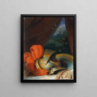 Johann Peter Krafft - Helmet and round shield Possibly detailed study of Chlorindens baptism.webp