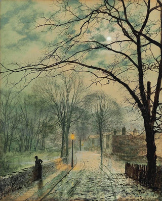 John Atkinson Grimshaw - A moonlit stroll Bonchurch Isle of Wight.webp