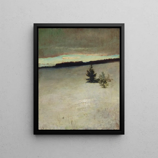 John La Farge - Snow Field Morning Roxbury.webp