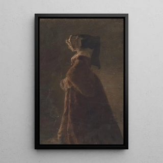 Jozef Hanula - Portrait of a lady with a veil.webp