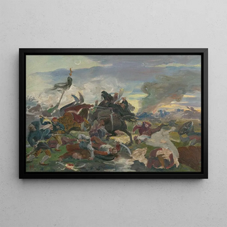 Jozef Hanula - The Death of Tomory in the Battle of Mohcs.webp