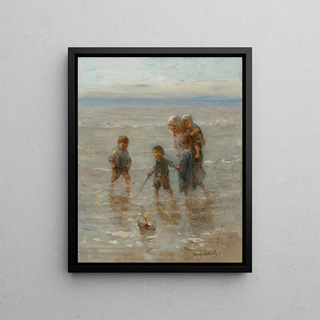Jozef Israls - Kinderen der Zee Children playing in the surf.webp
