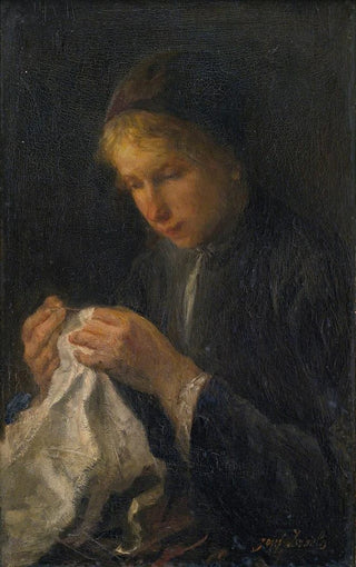 Jozef Israls - Woman Sewing.webp
