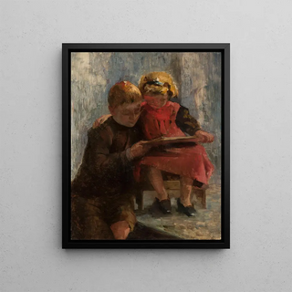 Julius Scholtz - Study of two children.webp