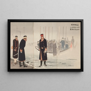 Kobayashi Kiyochika - LieutenantGeneral Yamaji Leading the Japanese Second Army during Its Landing on the Jinzhou Peninsula.webp