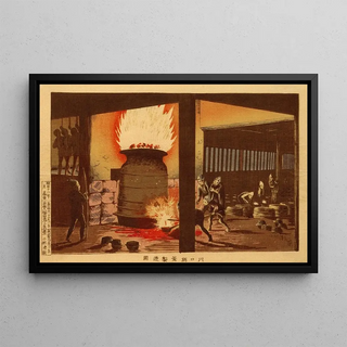 Kobayashi Kiyochika - Manufacturing Pots and Kettles in Kawaguchi.webp