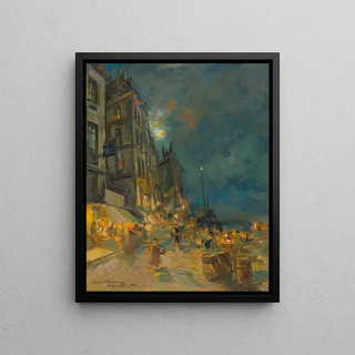 Konstantin Alexeevich Korovin - Marseilles Quay By Night.webp