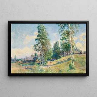 Konstantin Egorovich Makovsky - Russian Village In Spring.webp