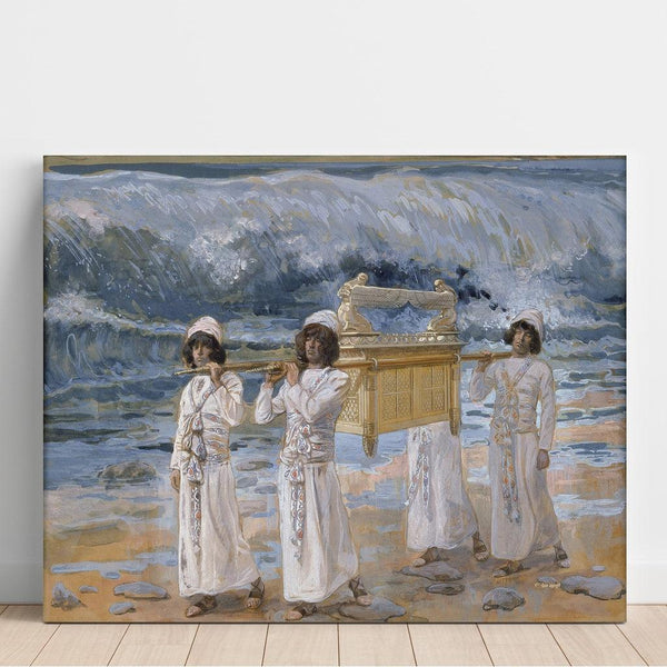 Reproduktion af maleriet L'Arche krydser Jordanfloden - James Tissot