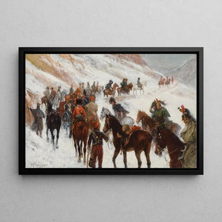 L’armée Napoléonniene traversant le col de Somosierra de Jan van Chelminski | Reproduction Tableau Décoration murale affiche copie
