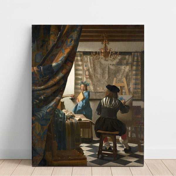 Reproduktion af maleriet L'art de la peinture - Johannes Vermeer Maleri