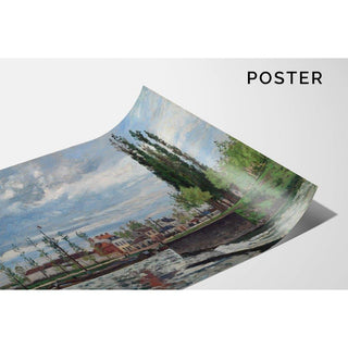 L'écluse de Pontoise 1872 - Camille Pissarro | Reproduction Tableau Décoration murale affiche copie