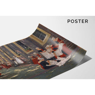 La Cour de l’orphelinat à Amsterdam - Max Liebermann | Reproduction Tableau Décoration murale affiche copie