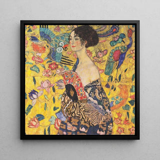 La Femme à l'éventail - Gustav Klimt | Reproduction Tableau Décoration murale affiche copie