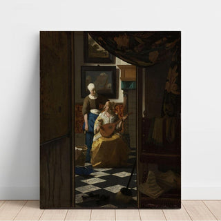 La Lettre d’amour - Johannes Vermeer | Reproduction Tableau Décoration murale affiche copie