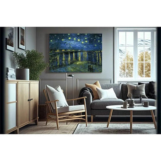 La Nuit étoilée sur le Rhône - Vincent Van Gogh | Reproduction Tableau Décoration murale affiche copie