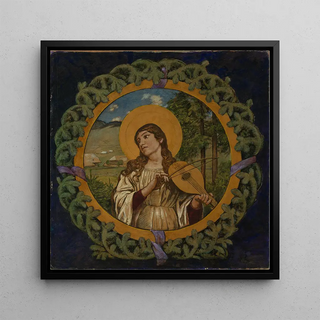 La Sainte Cécile dans une couronne de sapin - Hans Thoma