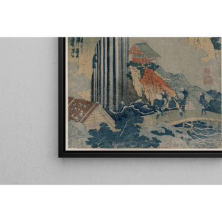 La cascade d'Ono sur la route de Kiso" de la série Voyage aux cascades des provinces - Katsushika Hokusai | Reproduction Tableau Décoration murale affiche copie