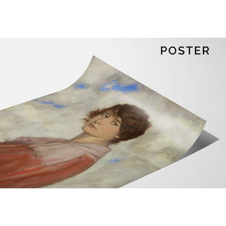 La dame en rouge - Franz von Stuck | Reproduction Tableau Décoration murale affiche copie